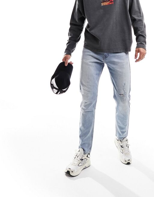 Levi's - 515 - Slim-fit jeans met wassing in lichtblauw