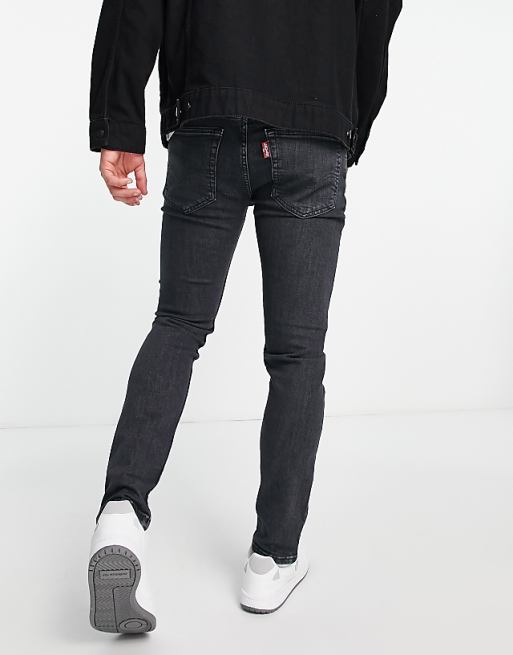 Levi's 519 extreme skinny hi-ball jeans in black | ASOS