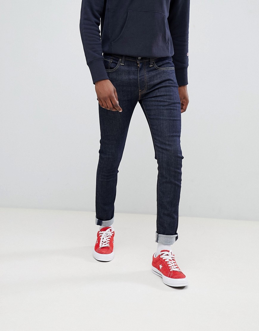 Levi's – 519 Indigoblå superskinny jeans med låg midja