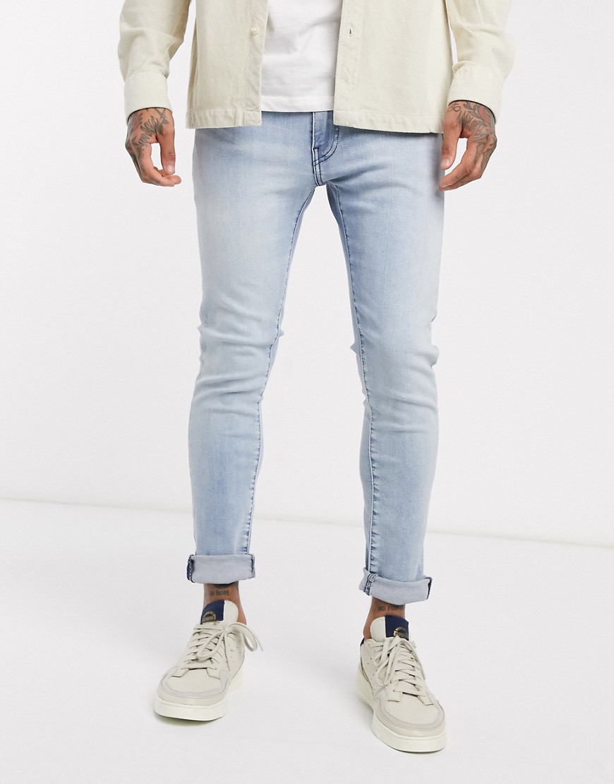 Levi's – 519 Speras – Ljusa superskinny jeans med avancerad stretch-Blå
