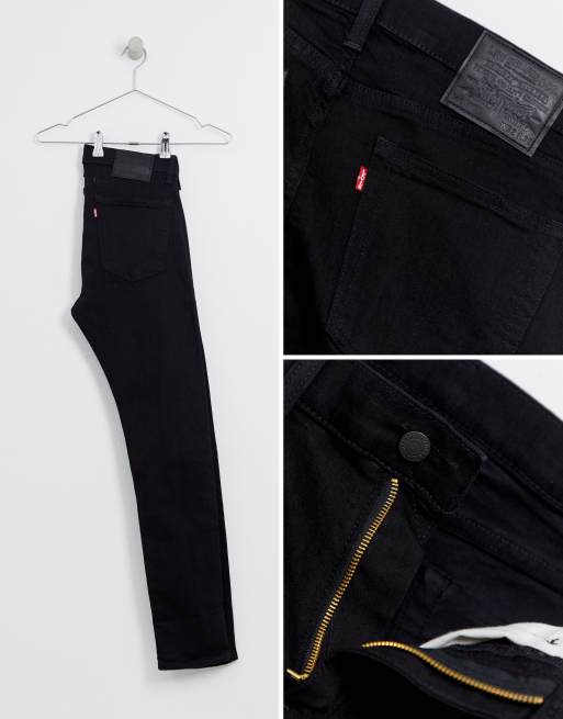 Levi's – 519 stylo – Czarne jeansy z niskim stanem o bardzo obcisłym kroju, 4 z 4
