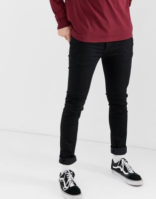 Levi's 519 - Stylo - Superskinny jeans met lage taille in zwart | ASOS