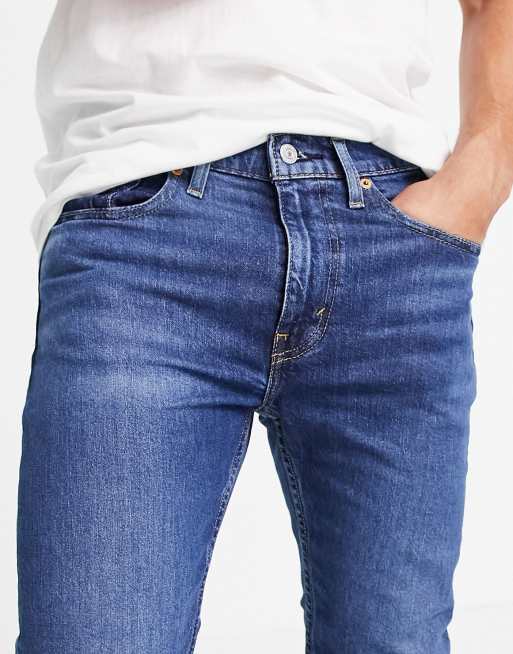 Levi's 519 super skinny fit hi-ball jeans in mid wash blue ASOS