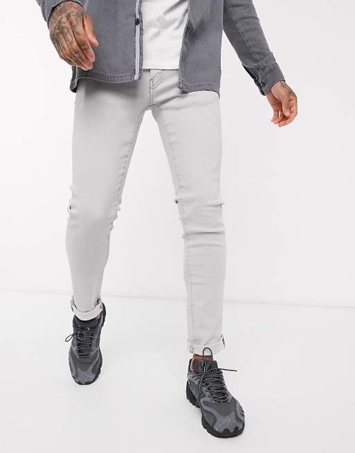 Levi's 519 super skinny fit jeans in pale off gray advanced stretch wash | ASOS
