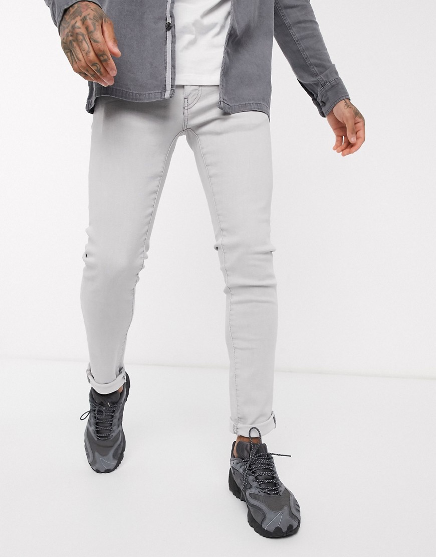Levi's 519 super skinny fit jeans in pale off grey advanced stretch wash