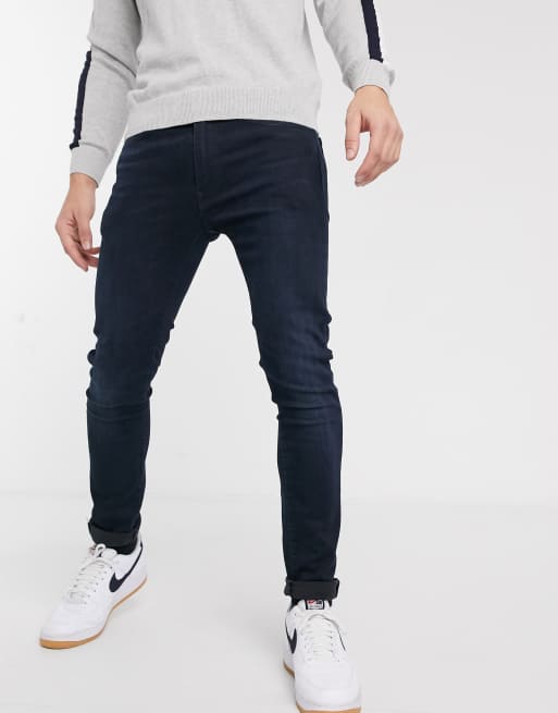 Levi's 519 super skinny fit low rise jeans in rajah advance dark wash ...