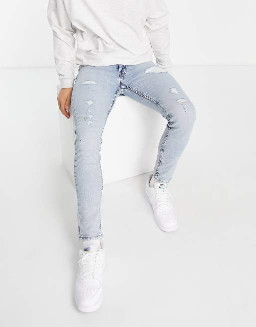 Levi's - 519 - Super skinny jeans in grijs met wassing