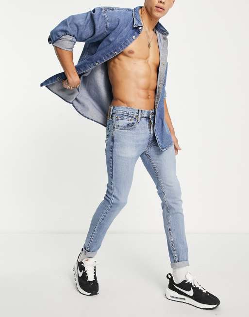 Levi s 519 super skinny jeans in light blue wash ASOS