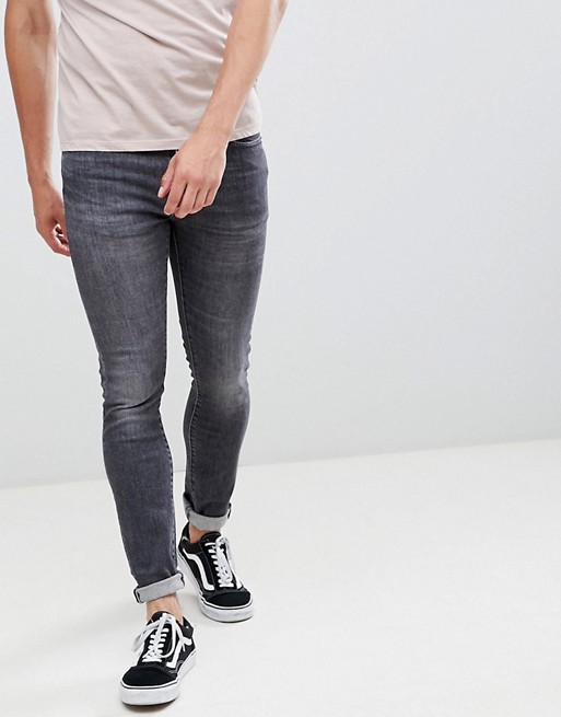 Levi's 519 super skinny low rise jeans in grey wash richmond | ASOS