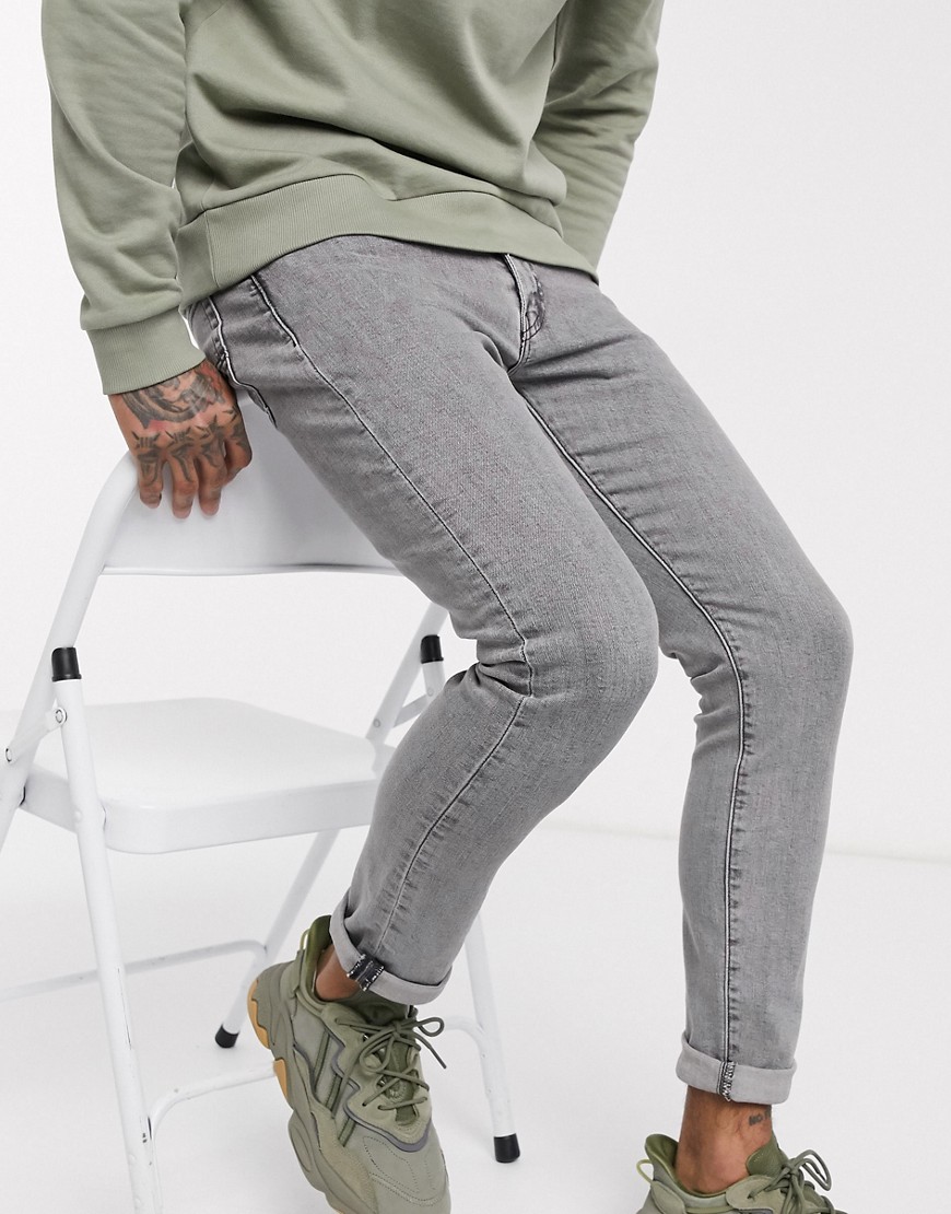 Levi's – 519 – Svarta, stentvättade superskinny jeans med avancerad stretch i green acres dust-tvätt
