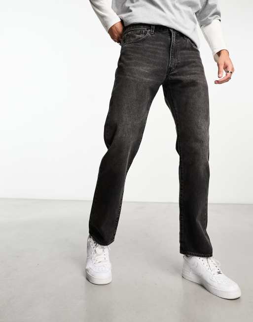 Levi's - 551z - Authentieke jeans met rechte pasvorm in zwart met wassing