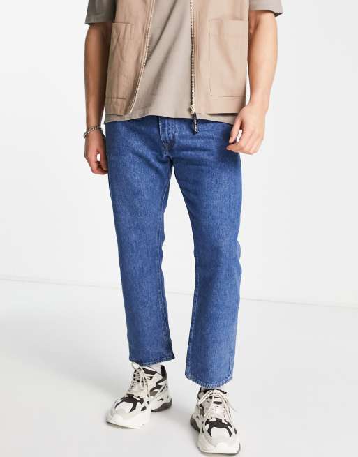 Levi's - 551z - Cropped jeans met rechte pijpen in blauwe wassing