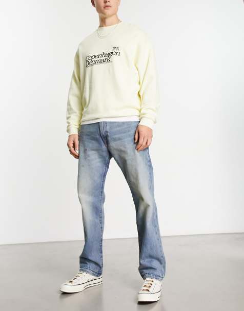 Levi's - 551z - Jean authentique à coupe droite avec tâches de peinture - Bleu clair délavé vintage - view 1