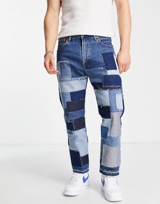 Levi's 551z straight crop jeans in patchwork