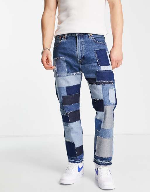 Levi's 551z straight crop jeans in patchwork | ASOS