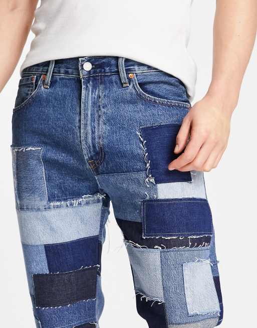 Levi's 551z straight crop jeans in patchwork