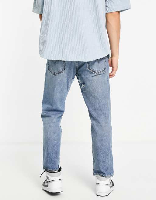 Straight cropped hot sale jeans mens