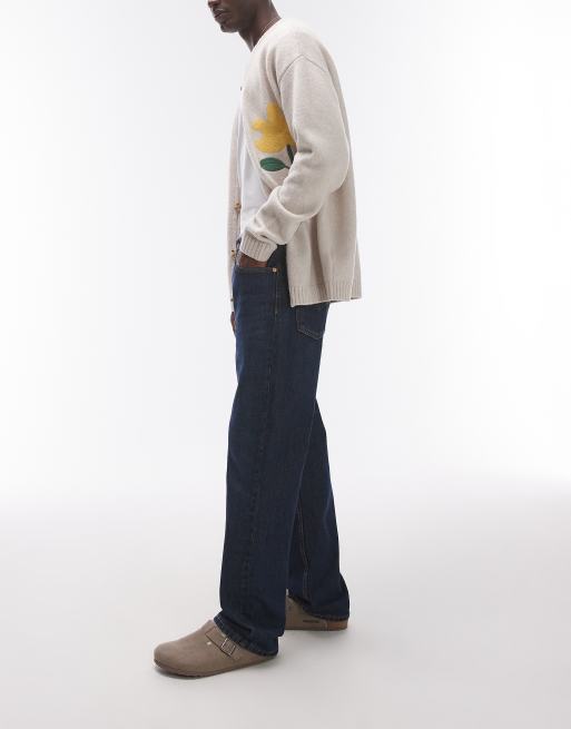 Levi's – 555 '96 – Locker geschnittene Straight Jeans in Dunkelblau , 3 von 5