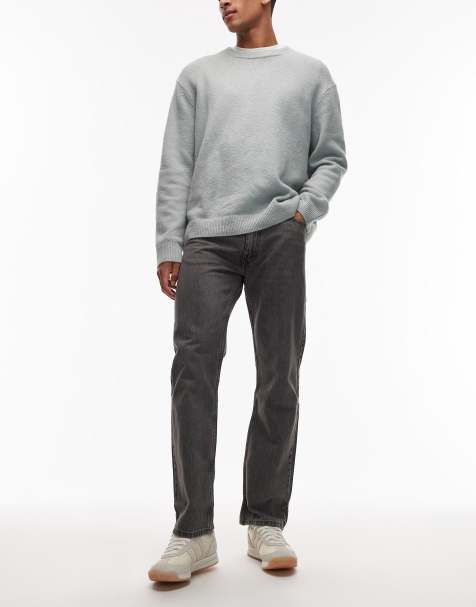 Levi's – 555 '96 – Locker geschnittene Straight Jeans in dunkelgrauer Waschung - view 1