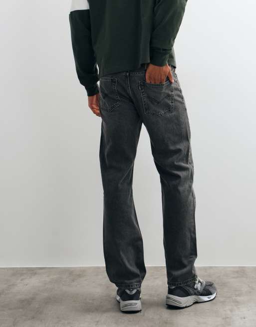 Levi's – 555 '96 – Locker geschnittene Straight Jeans in dunkelgrauer Waschung , 2 von 5