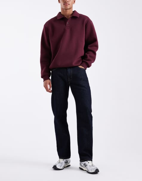Levi's – 555 '96 – Locker geschnittene Straight Jeans in indigoblauer Waschung - view 1