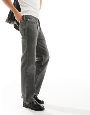 Levi's 555 '96 relaxed straight fit jeans in dark grey wash