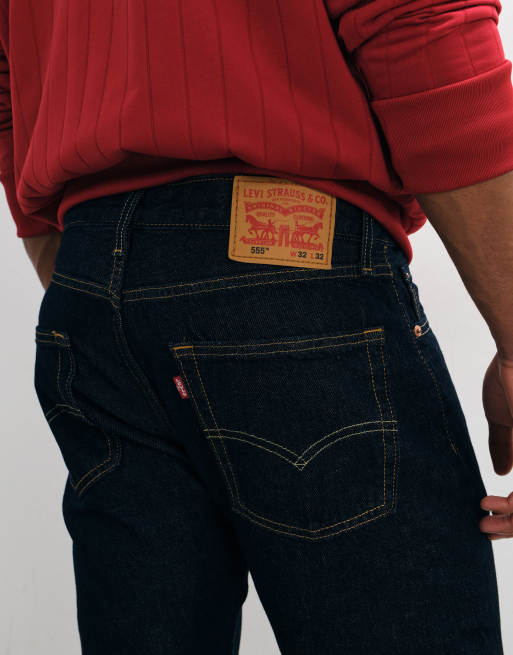 Levi's 555 '96 relaxed straight jeans in indigo wash , 4 of 5