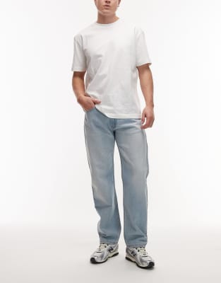 Levi's - 555 - Jean droit décontracté - Bleu clair délavé