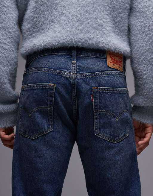 Levi's - 555 - Jean droit décontracté léger - Bleu foncé délavé, 4 de 5