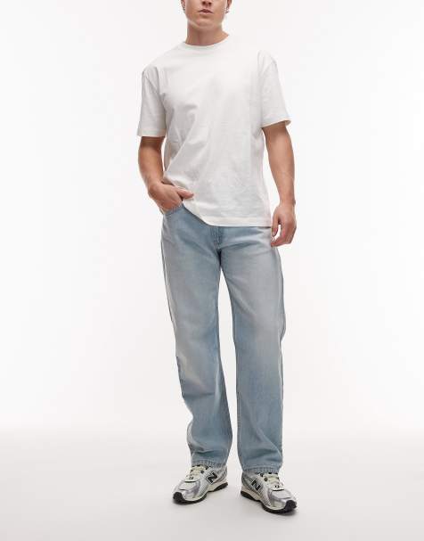 Levi's – 555 – Ljusblå, tvättade jeans med avslappnad och rak passform - view 1