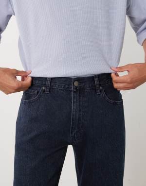 Levi's 555 relaxed straight denim jeans in indigo