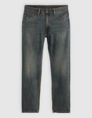 555 relaxed straight fit jeans in dark wash-Navy