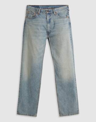 555 relaxed straight fit jeans in light vintage wash-Blue