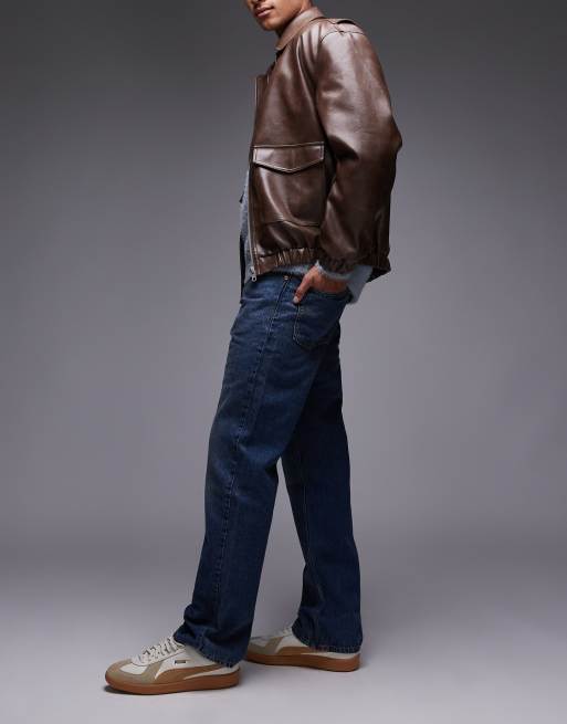 Levi's 555 relaxed straight fit lightweight jeans in dark wash, 3 of 5