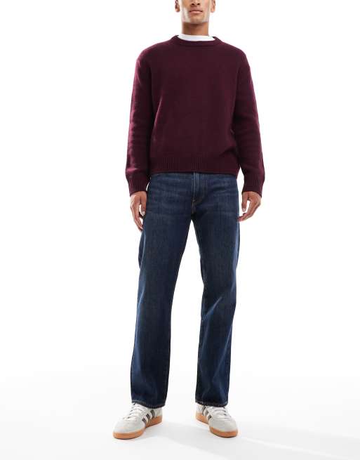 Levi's 555 relaxed straight jeans in dark vintage wash 