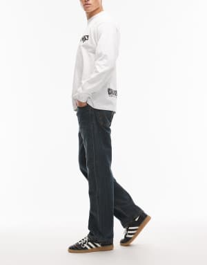 Levi's 555 relaxed straight jeans in dark wash
