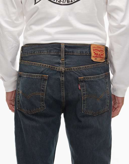 Levi's 555 relaxed straight jeans in dark wash ASOS