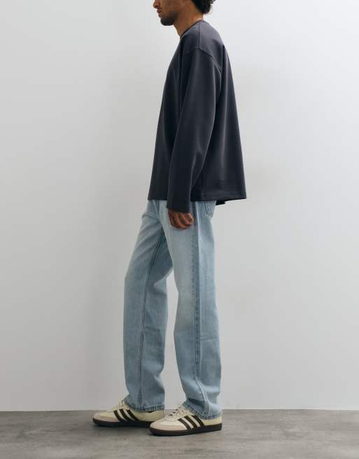 Levi's 555 relaxed straight jeans in lightwash blue , 3 of 5