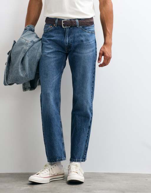 Levi's 555 relaxed straight jeans in mid wash , 5 of 5