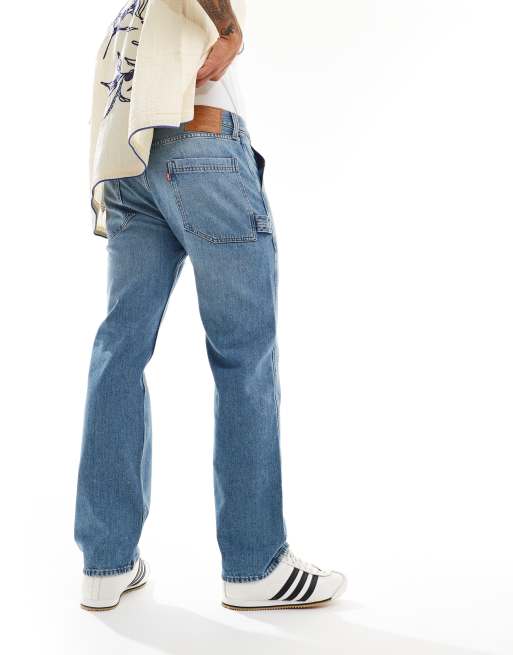 【大放出セール】 relaxed 555 Levi's straight ASOS | blue mid in jeans utility パンツ