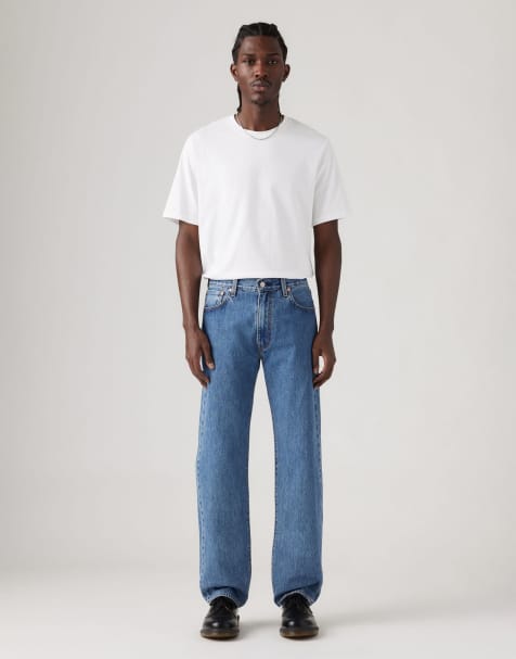 Levi's – 555™ – Straight Up The Score – Locker geschnittene Jeans in Blau - view 1