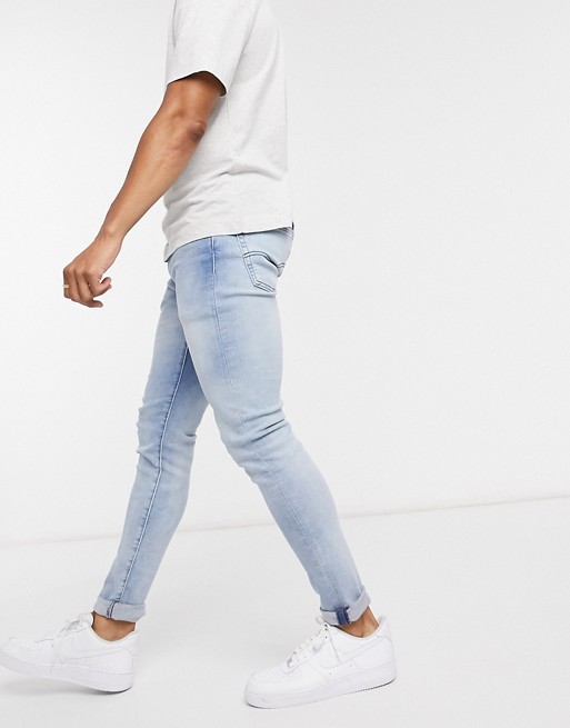 Levi's 558 skinny taper jeans in spears light wash blue
