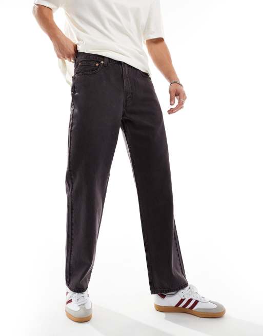 Levi's – 565 '97 – Czarne luźne jeansy o prostym kroju z fioletowym zabarwieniem