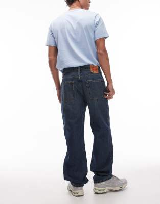 Levi's - 565 - Jean droit ample - Bleu foncé délavé