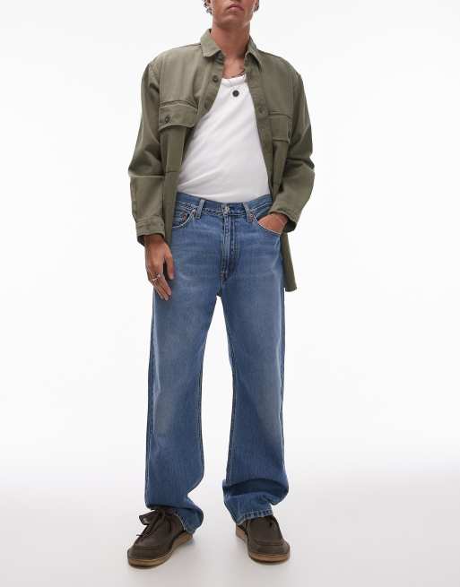 Levi's - 565 - Jean droit léger coupe ample - Bleu délavé moyen