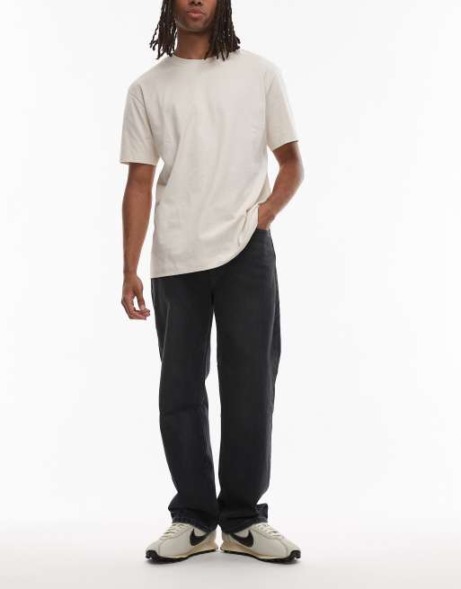 Levi's – 565 – Jeans in verwaschenem Schwarz mit lockerem, geradem Schnitt