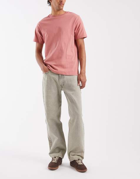 Levi's 565 loose straight denim jeans in stone - view 1