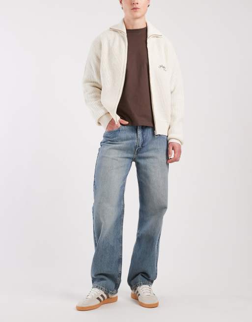 Levi's 565 loose straight denim jeans in vintage yellow tint wash