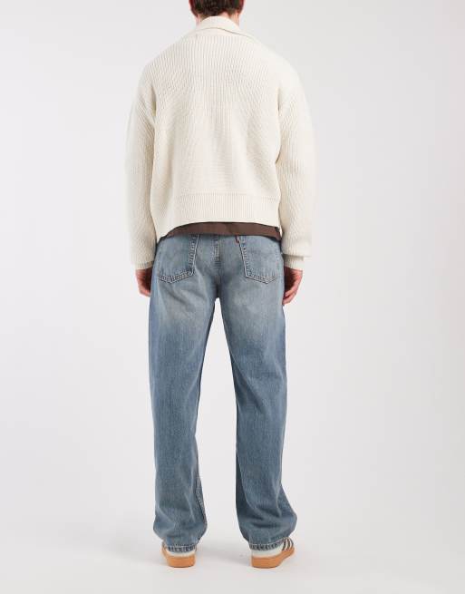 Levi's 565 loose straight denim jeans in vintage yellow tint wash, 2 of 5