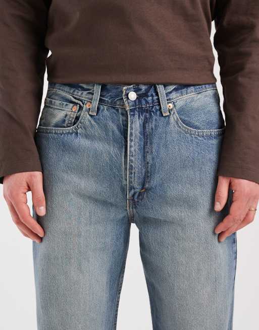 Levi's 565 loose straight denim jeans in vintage yellow tint wash, 4 of 5